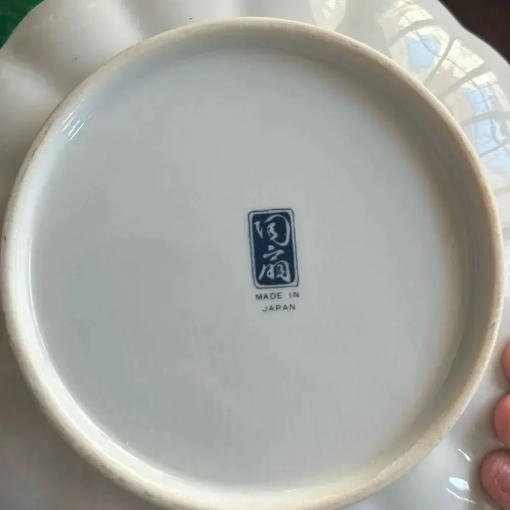 Arita Imari Peacock Dessert Plates Japan Vintage 1980's